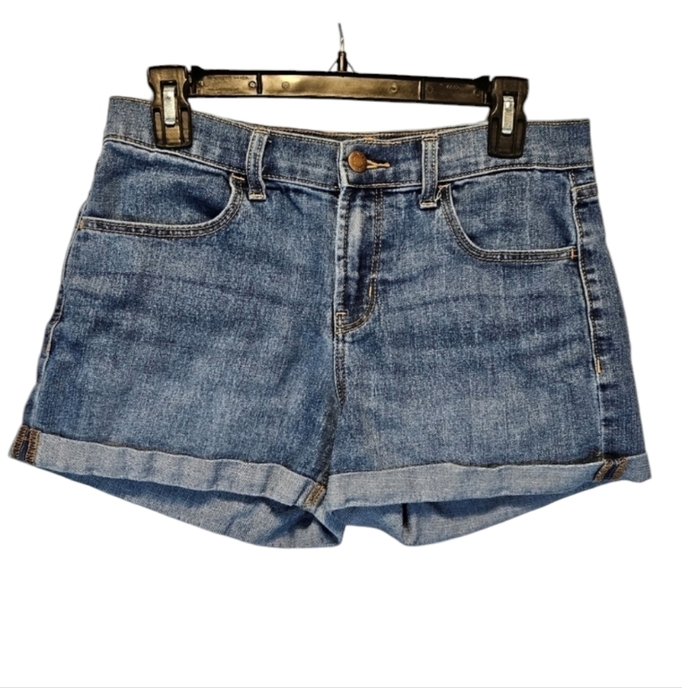Old Navy Denim Rolled Hem Jean Shorts 79% Cotton 20% Polyester 1% Elastane Sz 6